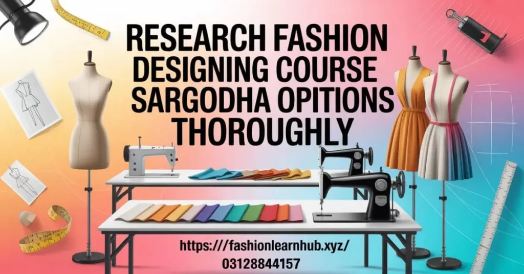 Research Fashion Designing Course Sargodha Options Thoroughly
