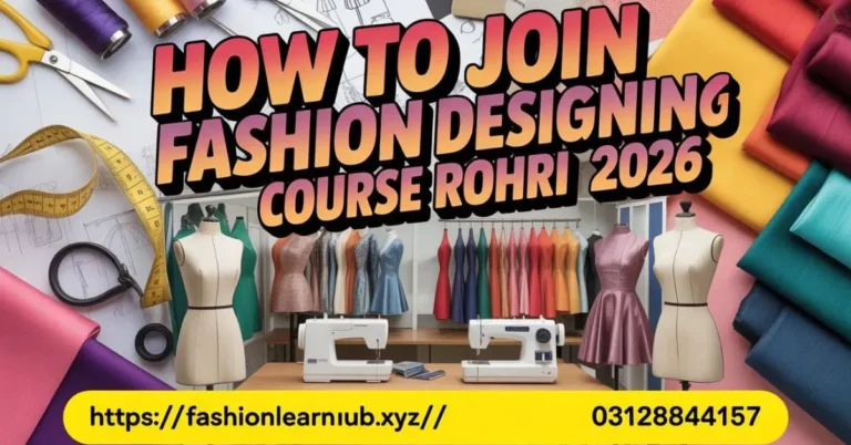 How to Join Fashion Designing Course Rohri 2026